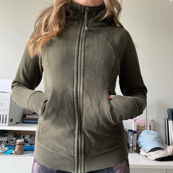 Forest green Lululemon zip up sweater - Picture 1 of 3